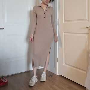 Bell sleeve knitted dress, size M